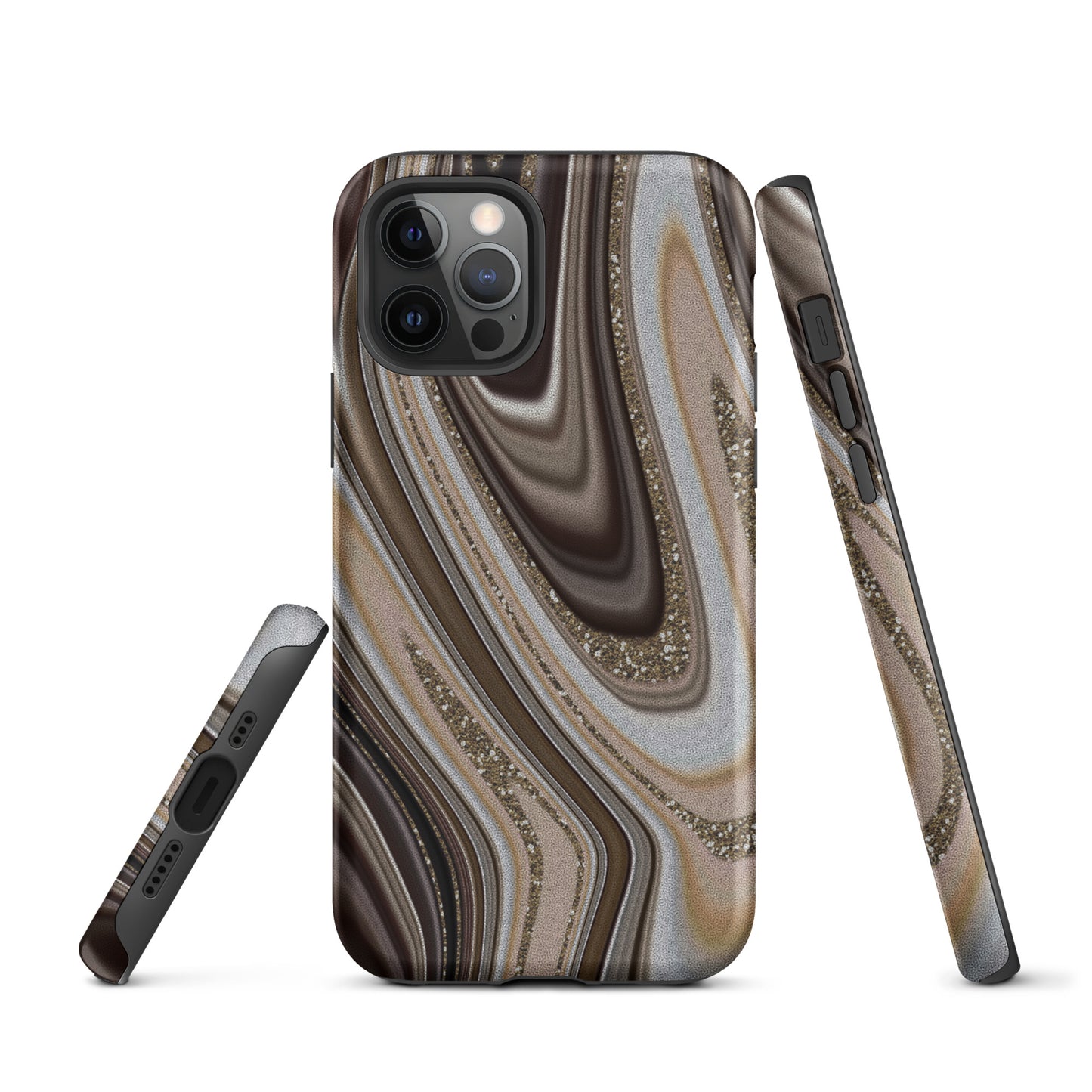 Tough Case for iPhone®- Abstract leather