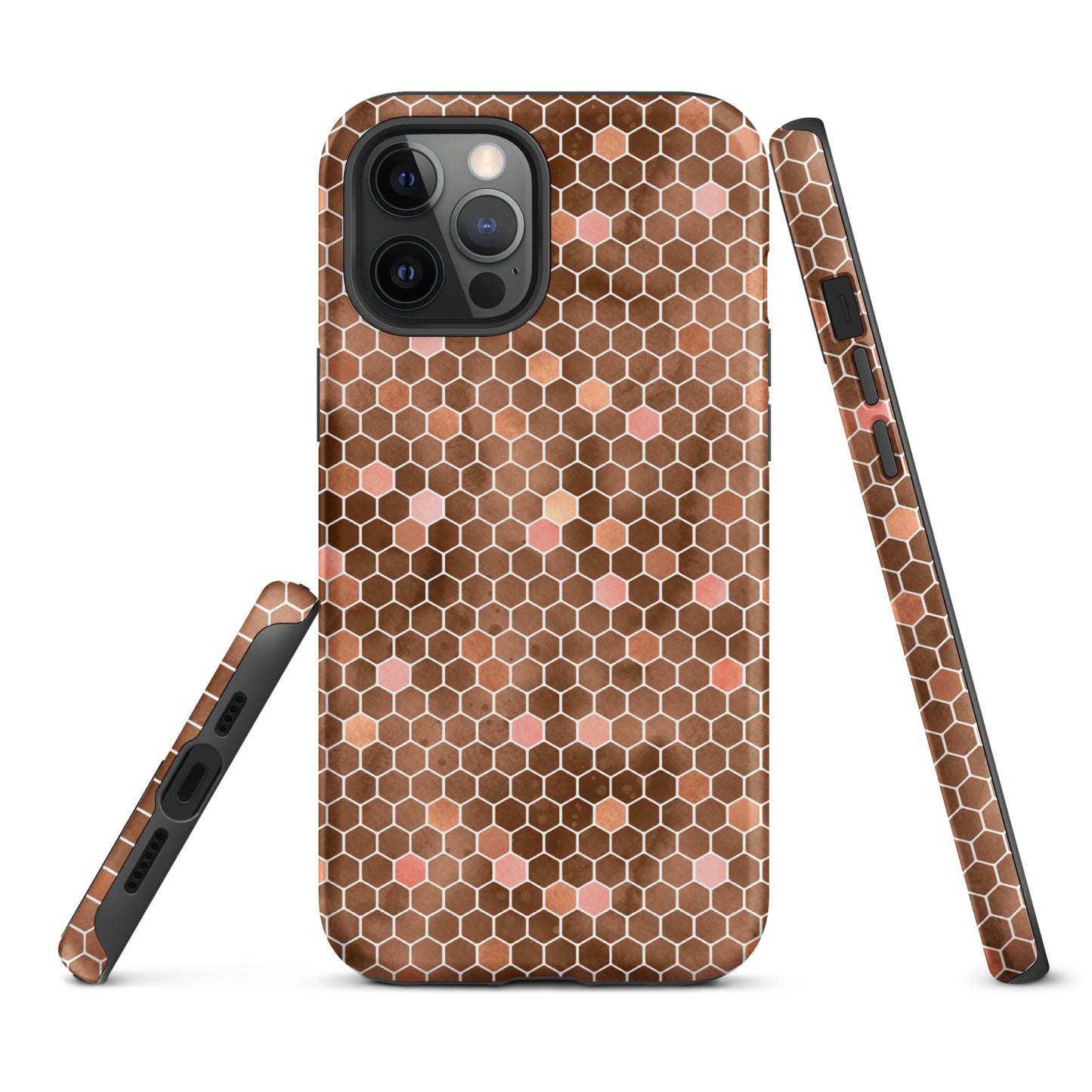 Tough Case for iPhone®- Honeycomb Brown