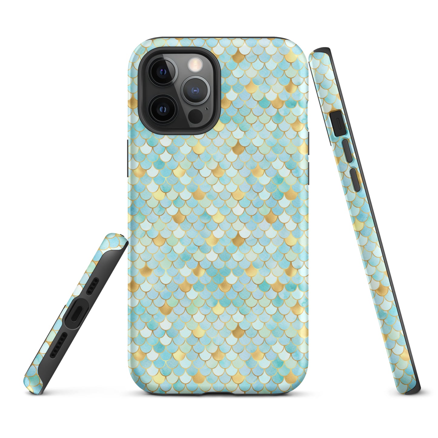 Tough Case for iPhone®- Mermaid Skin Cyan