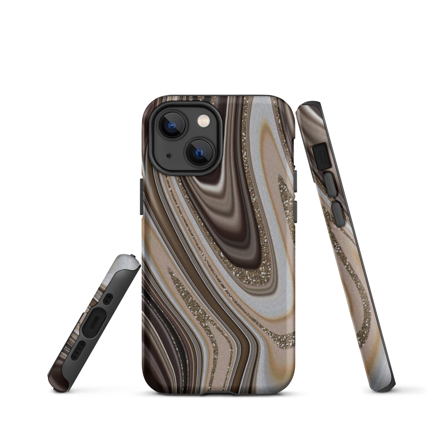 Tough Case for iPhone®- Abstract leather