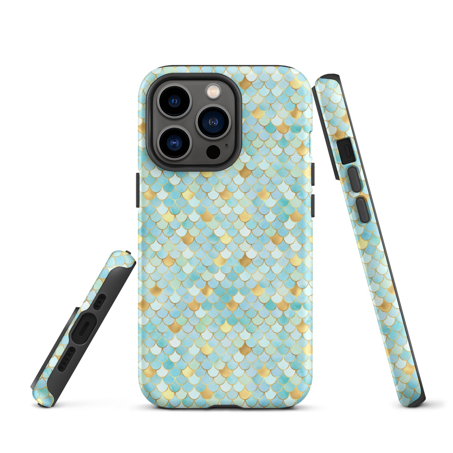 Tough Case for iPhone®- Mermaid Skin Cyan