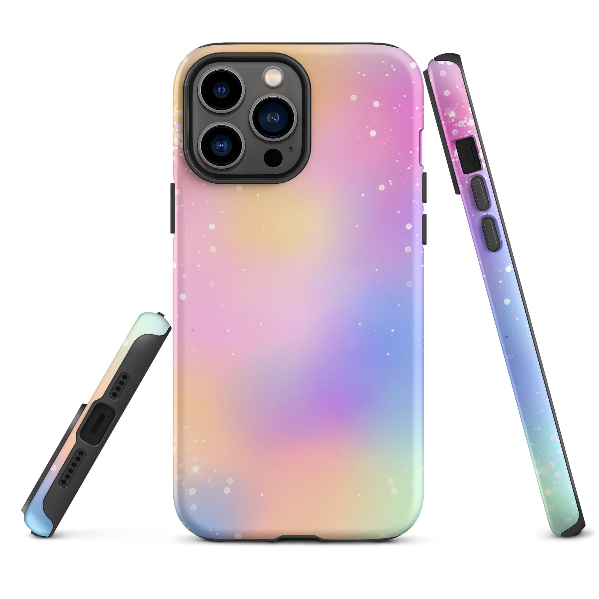 Tough Case for iPhone®- Rainbow Glitter Pattern III