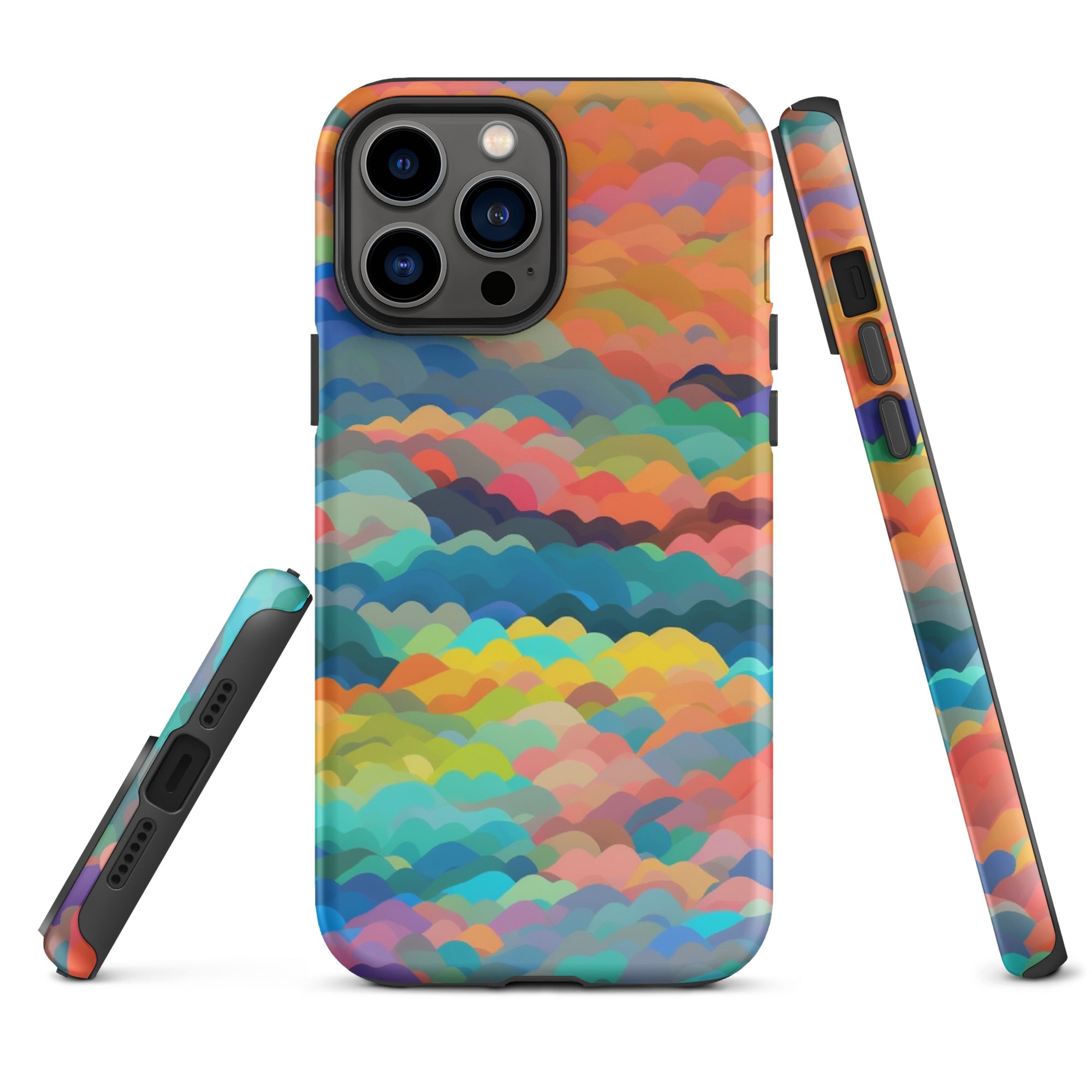 Tough Case for iPhone®- Rainbow Cloud Pattern I