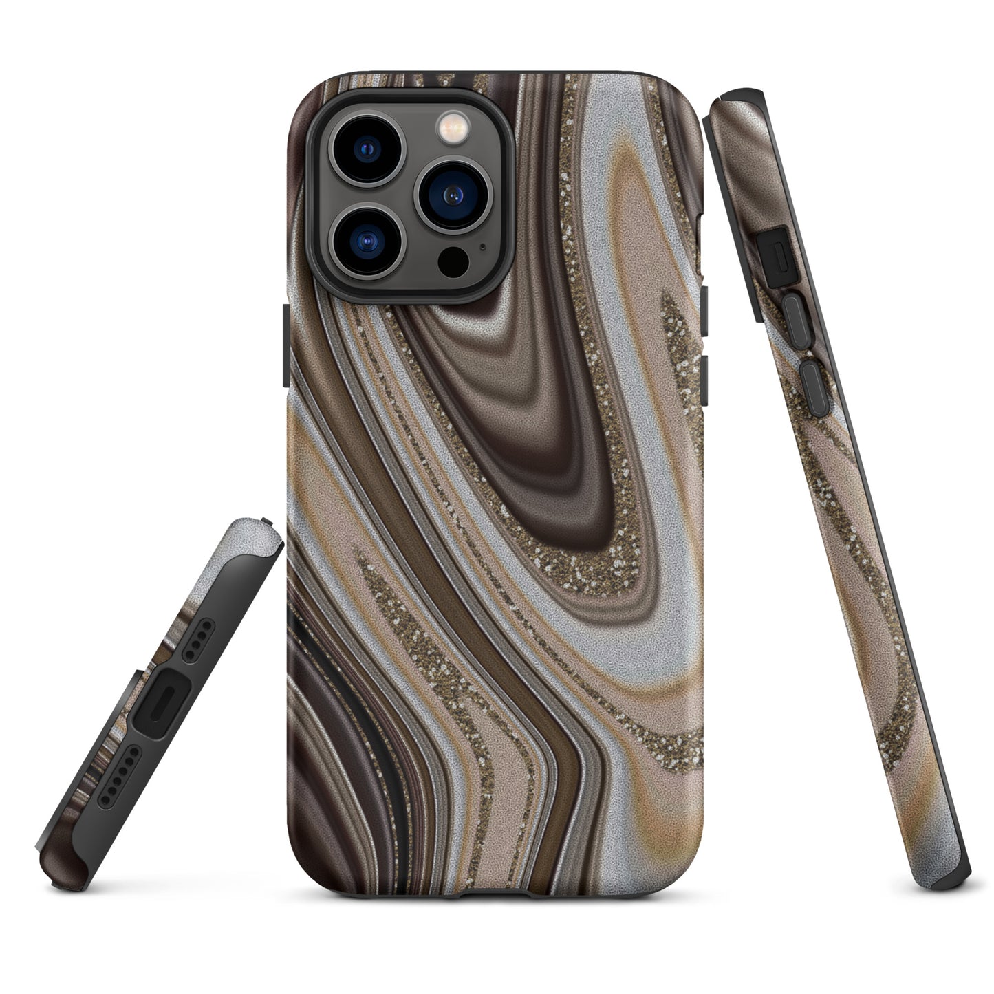 Tough Case for iPhone®- Abstract leather