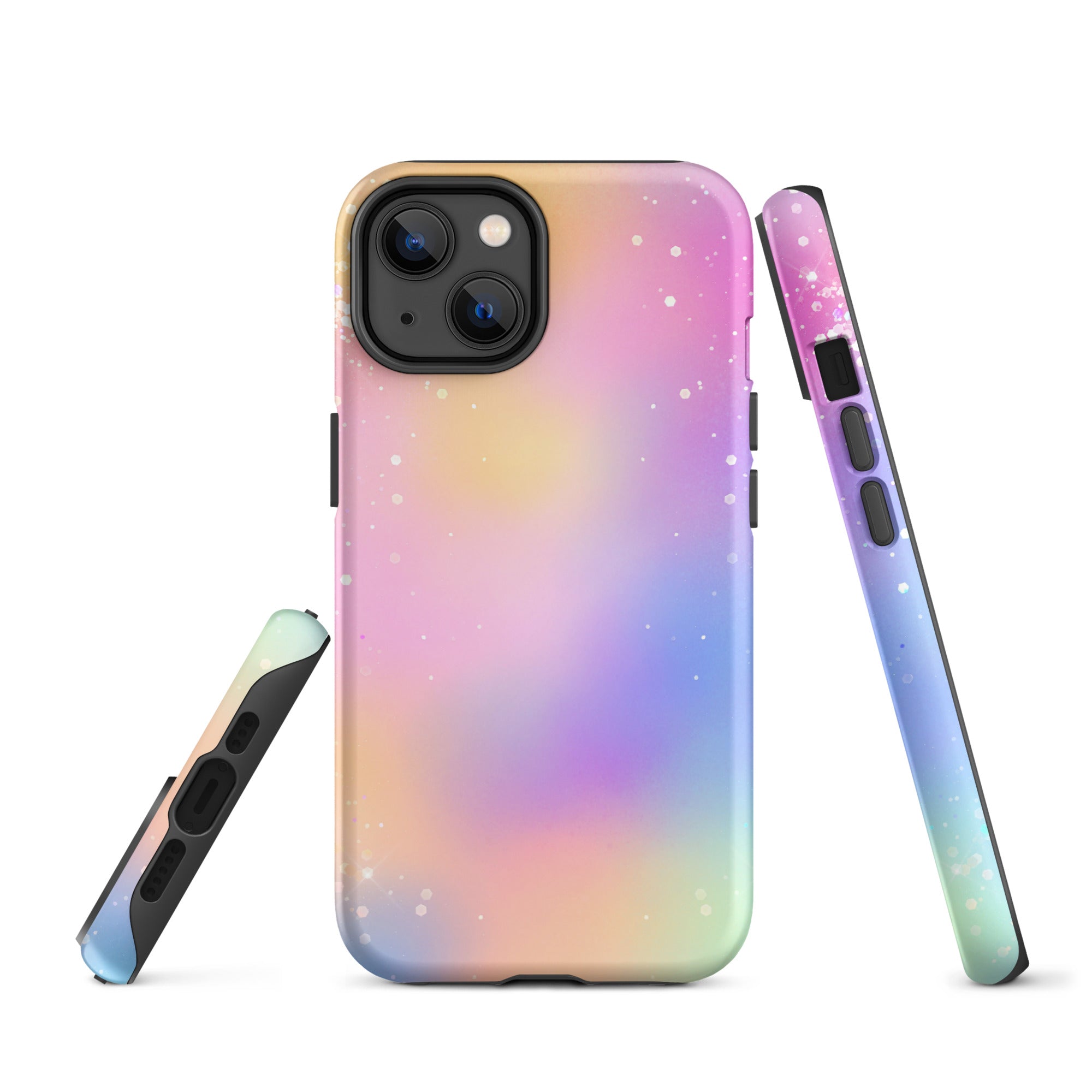 Tough Case for iPhone®- Rainbow Glitter Pattern III