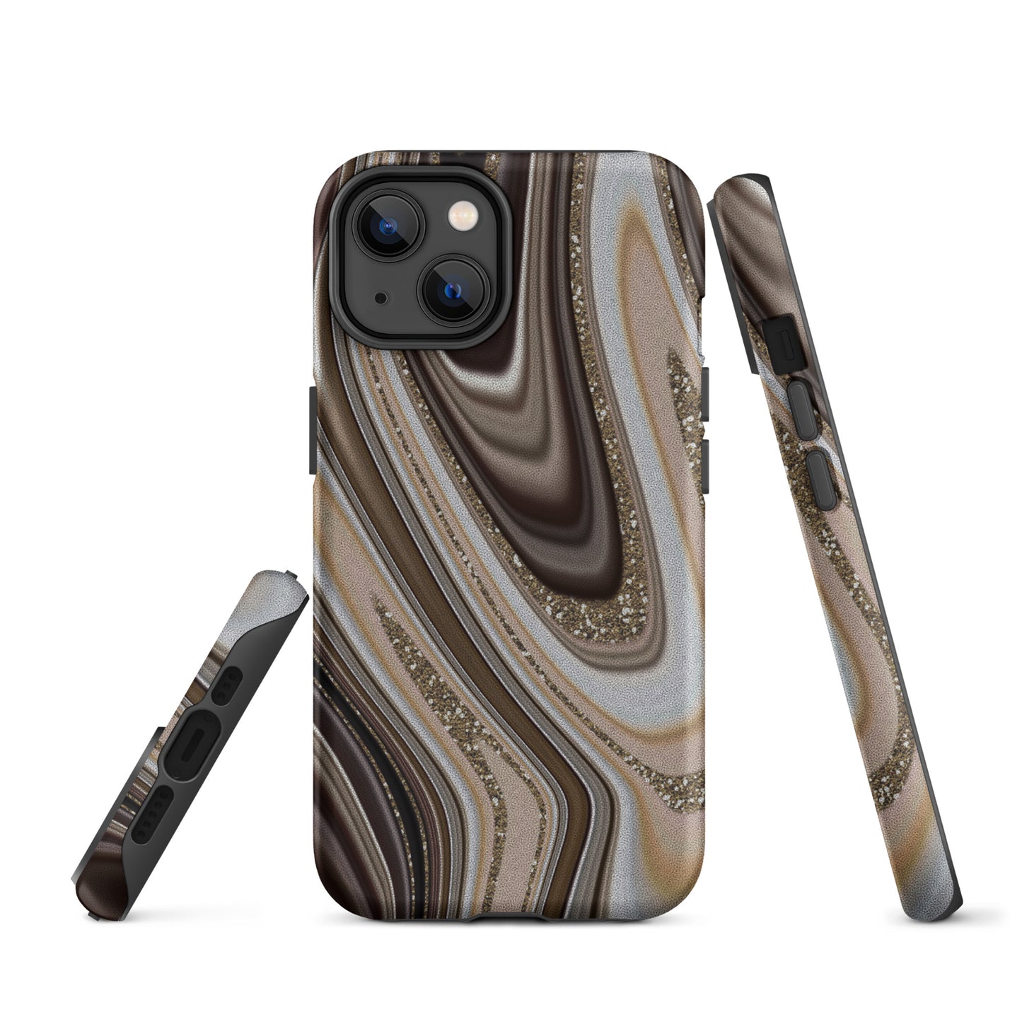 Tough Case for iPhone®- Abstract leather