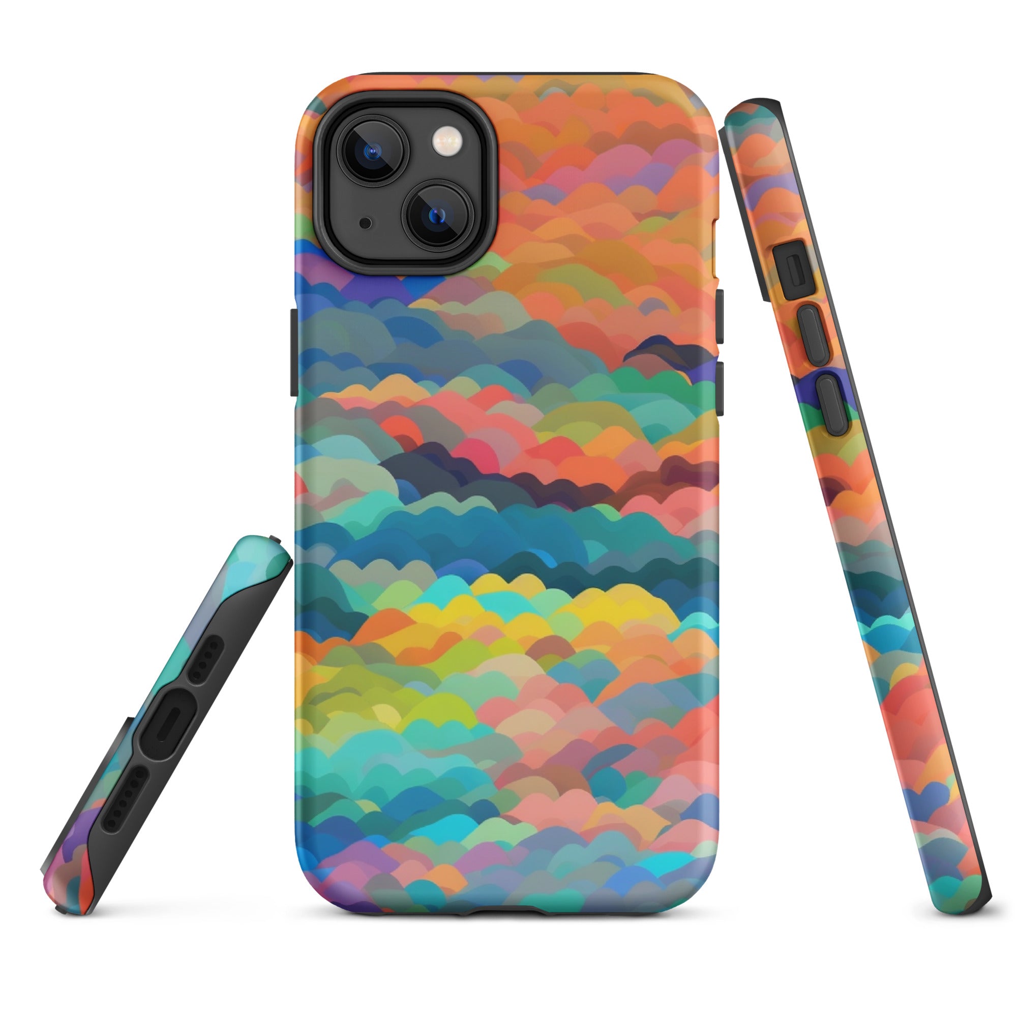 Tough Case for iPhone®- Rainbow Cloud Pattern I