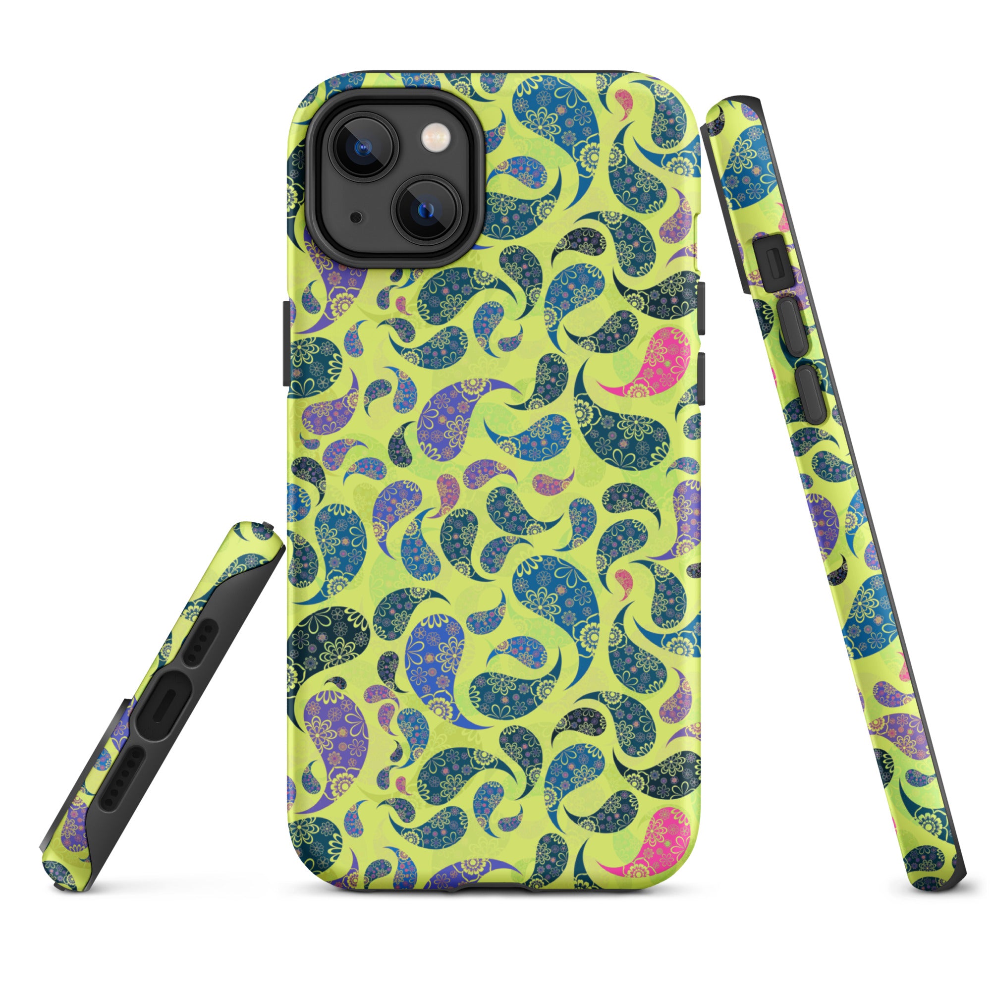 Tough Case for iPhone®- Paisley Yellow