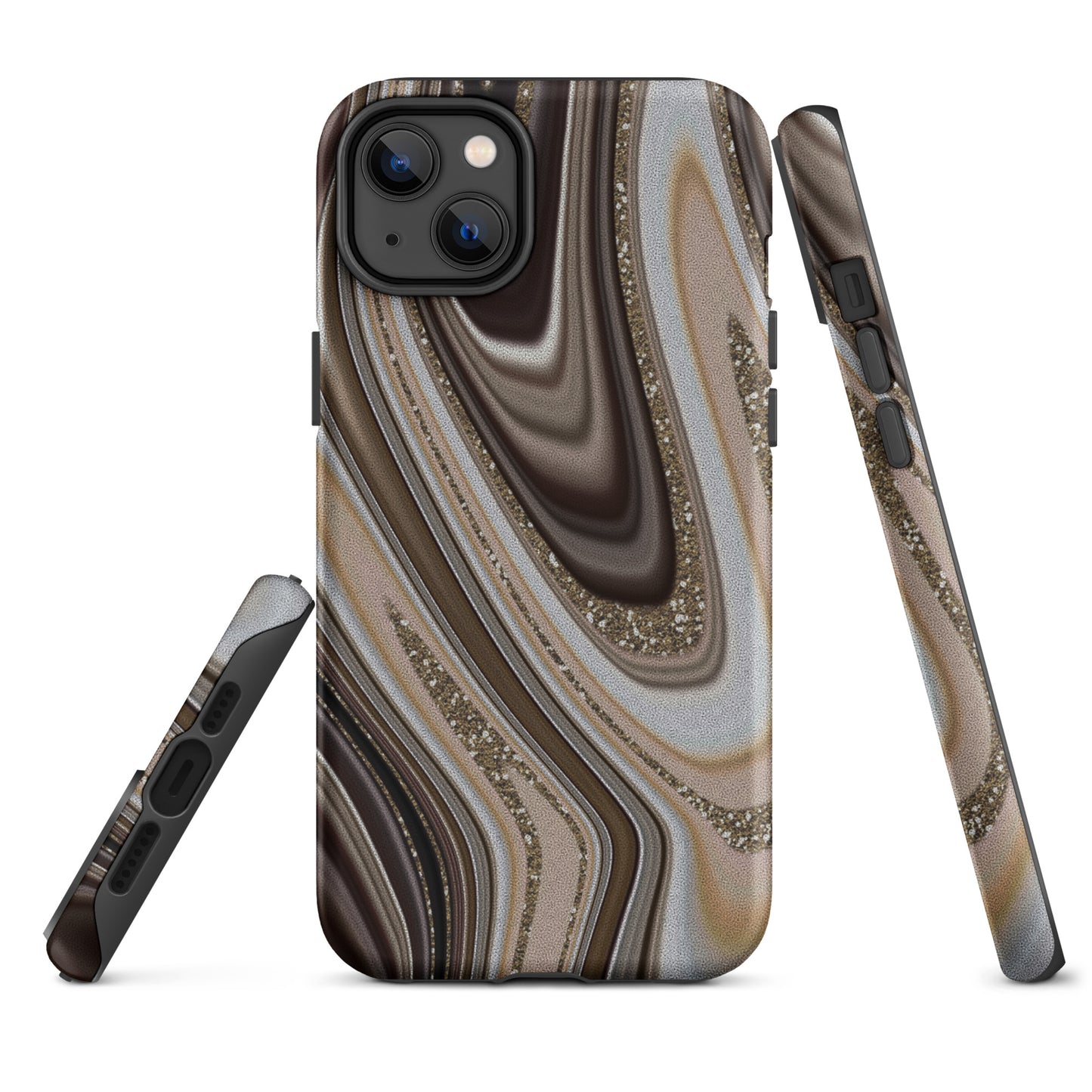 Tough Case for iPhone®- Abstract leather