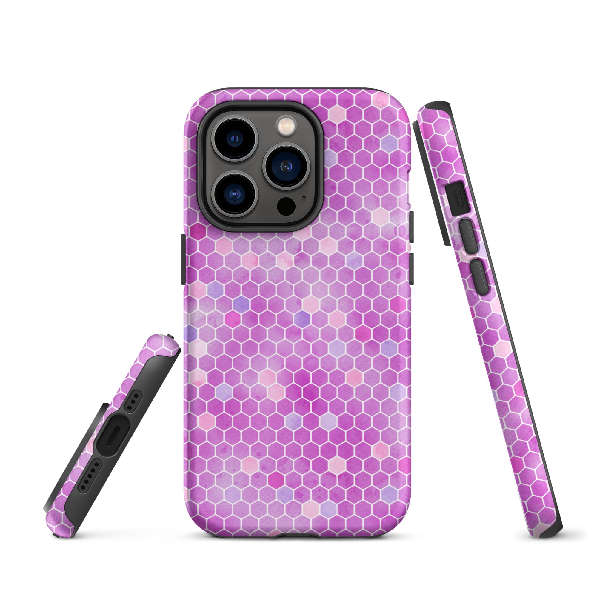 Tough Case for iPhone®- Honeycomb Pink