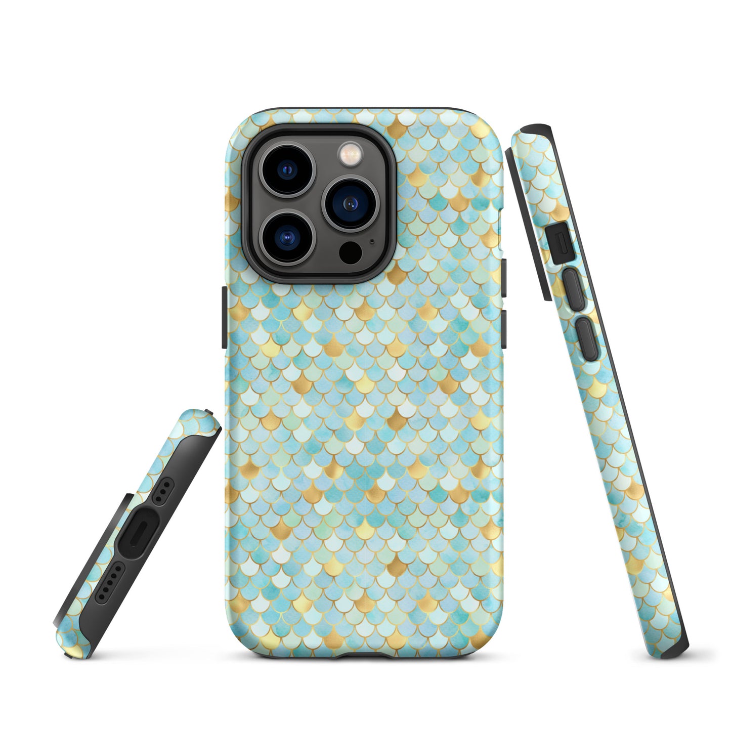 Tough Case for iPhone®- Mermaid Skin Cyan