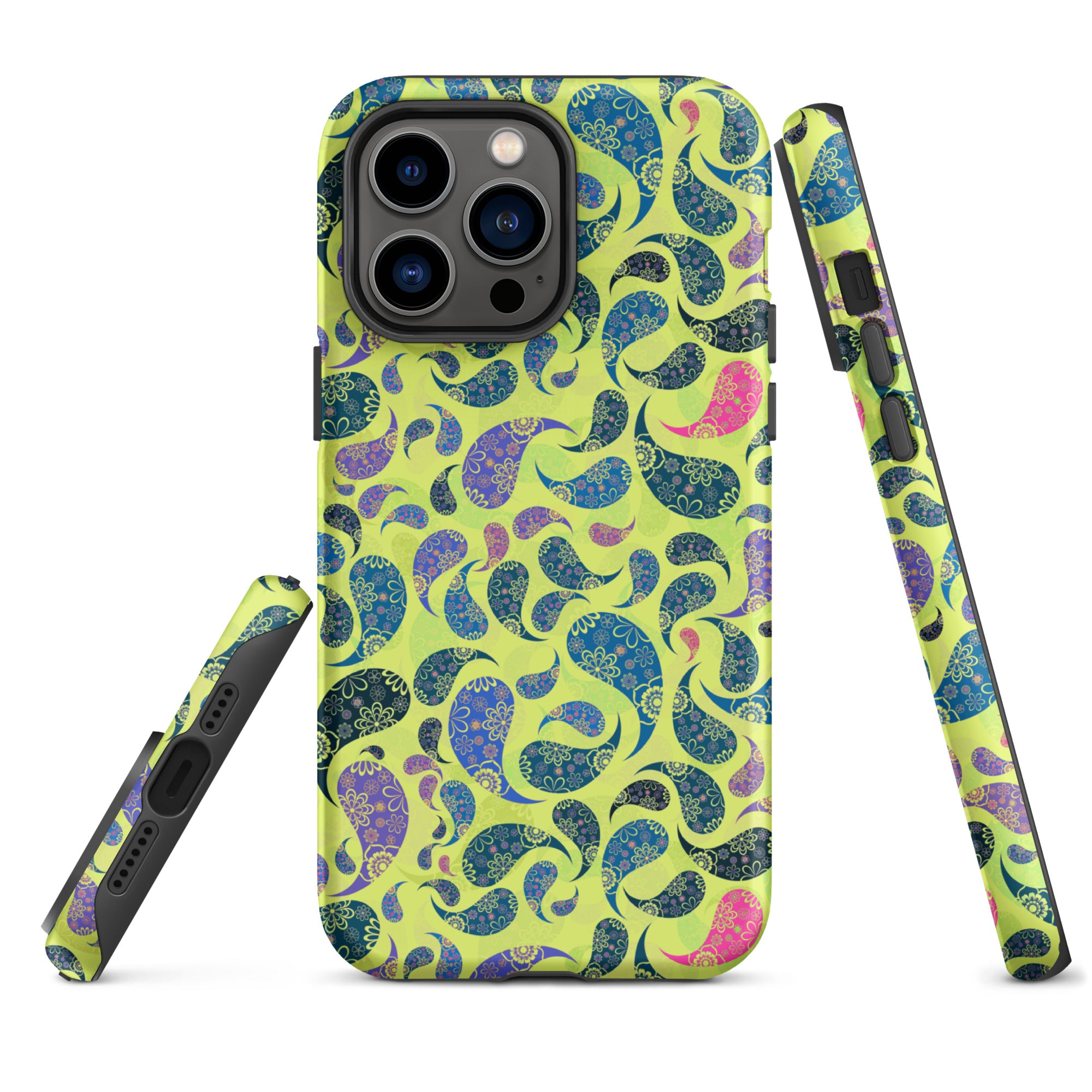 Tough Case for iPhone®- Paisley Yellow