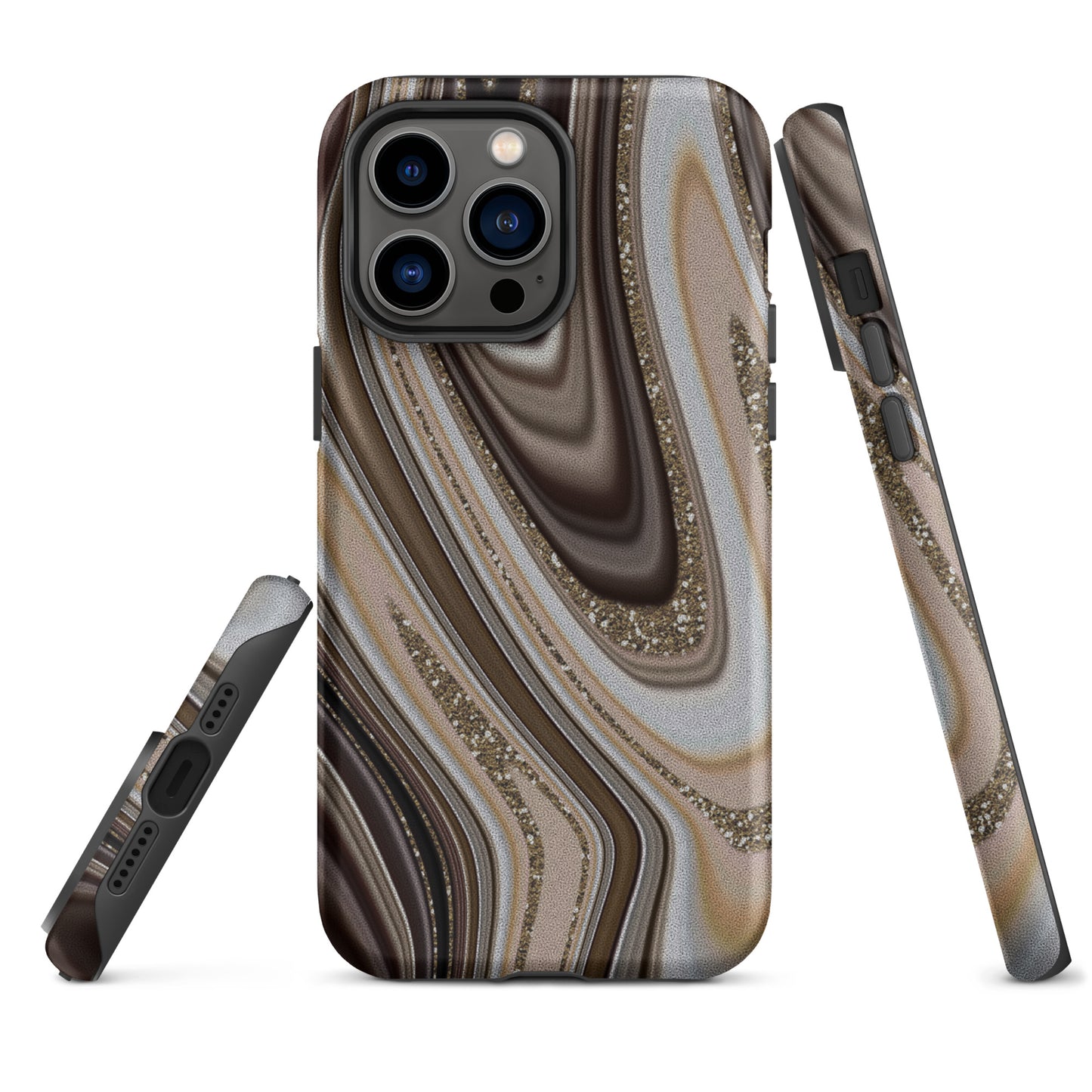 Tough Case for iPhone®- Abstract leather