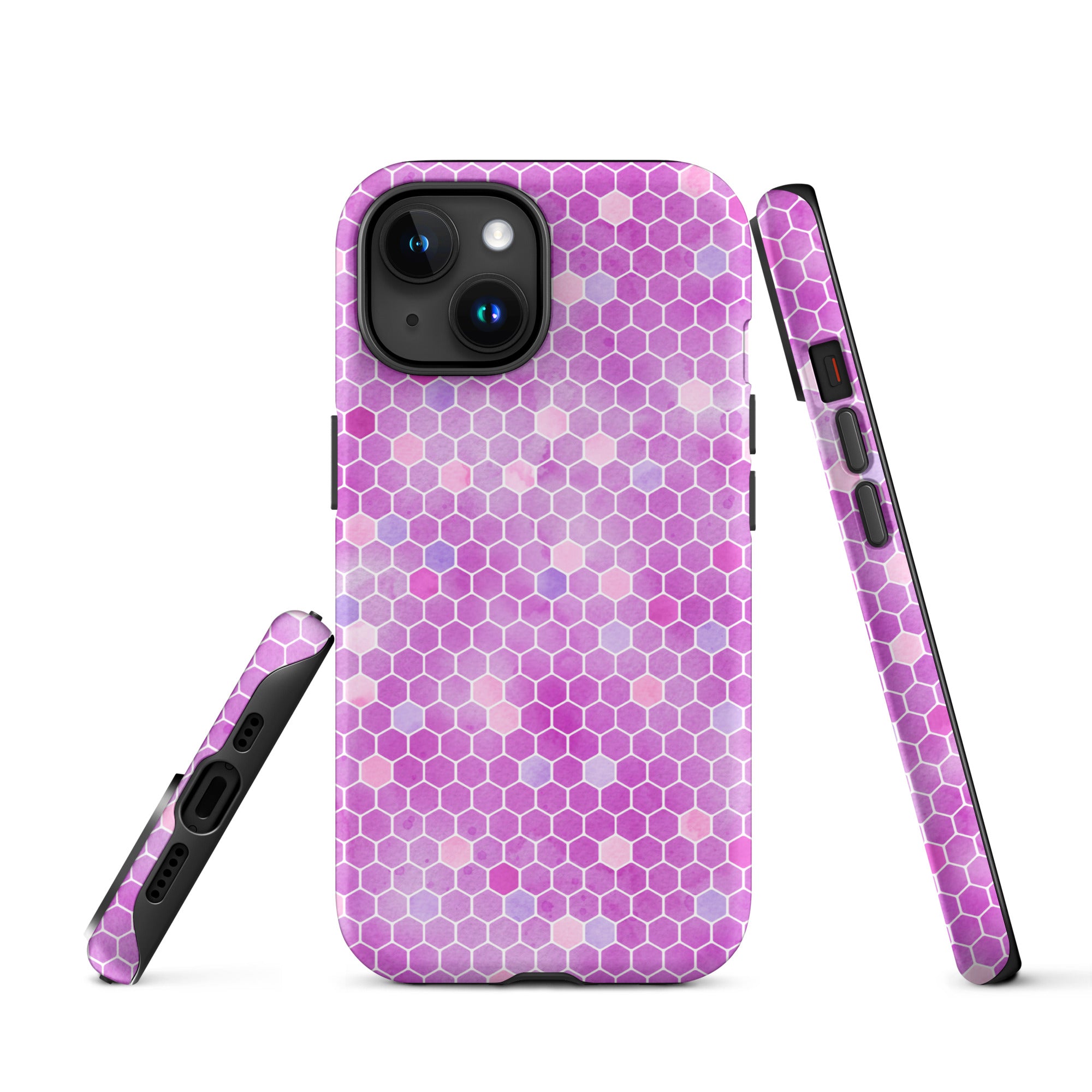 Tough Case for iPhone®- Honeycomb Pink