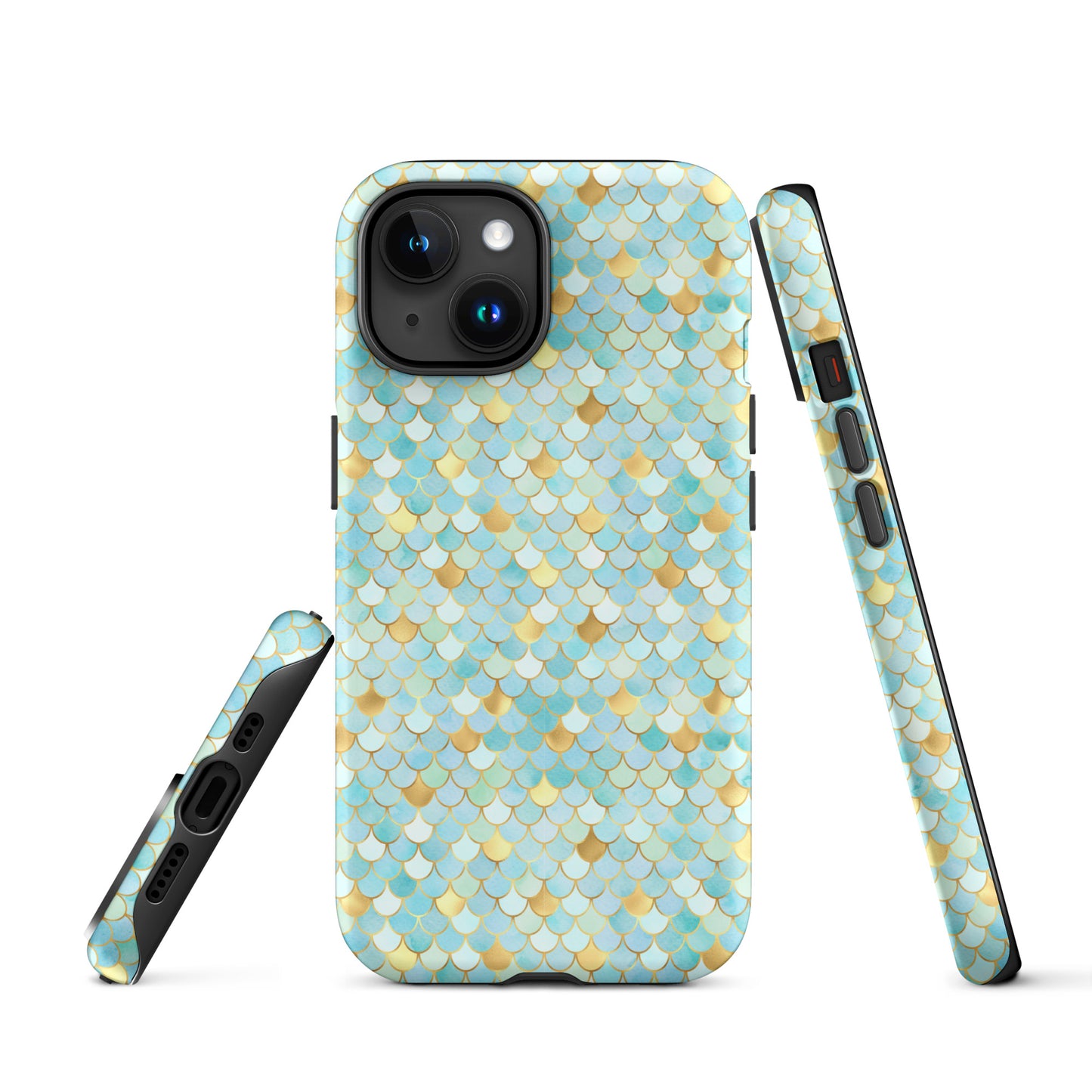 Tough Case for iPhone®- Mermaid Skin Cyan