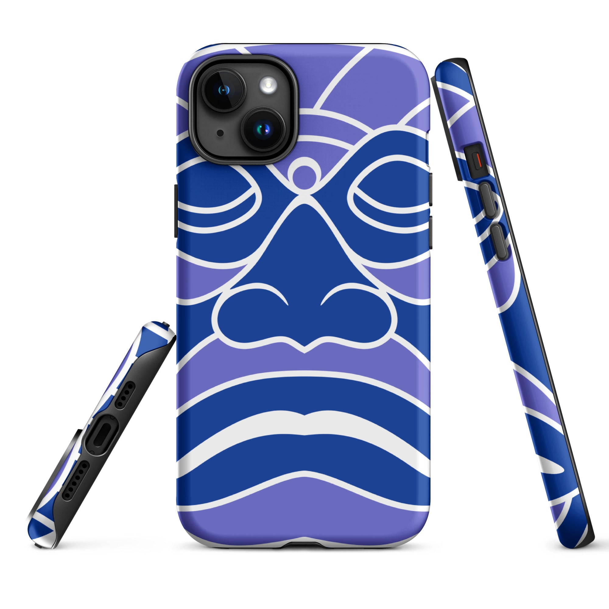 Tough Case for iPhone®- Totem Mask Blue