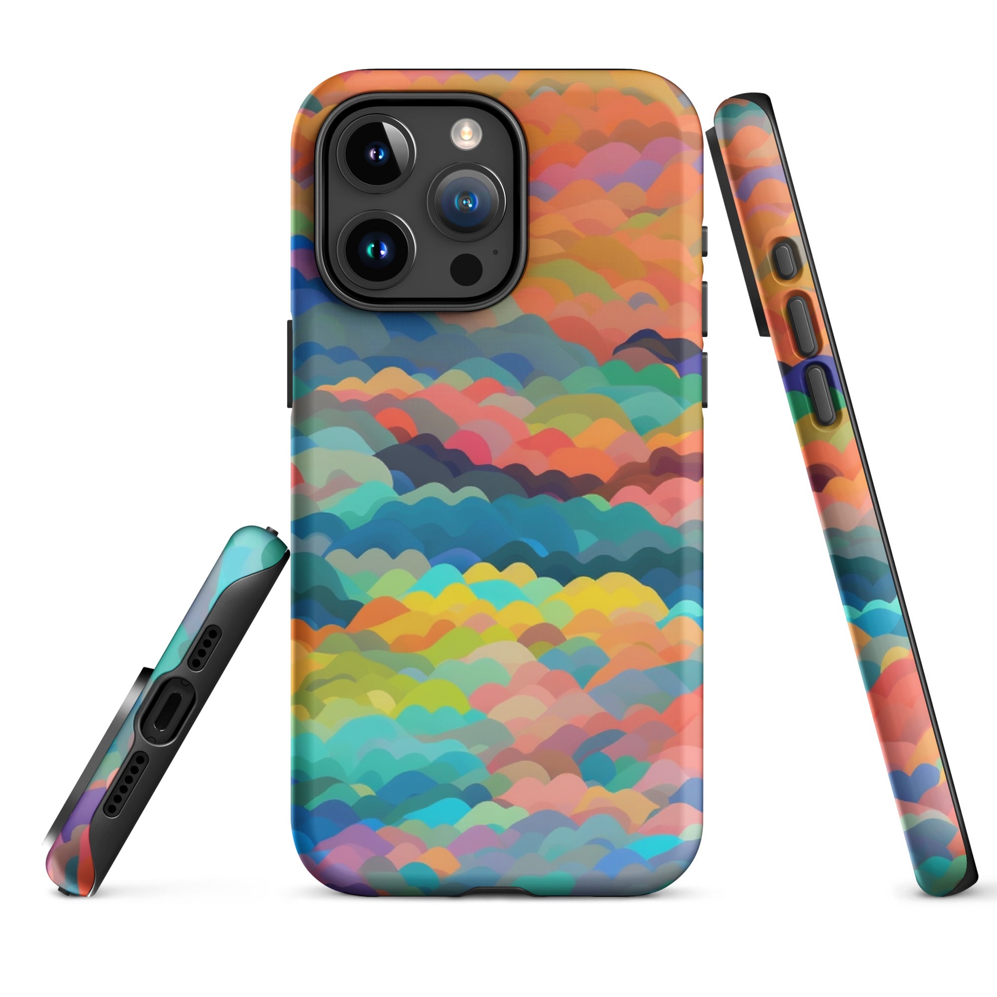 Tough Case for iPhone®- Rainbow Cloud Pattern I