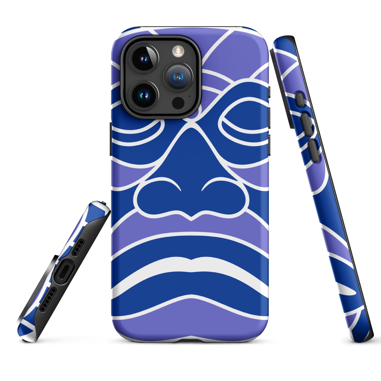 Tough Case for iPhone®- Totem Mask Blue