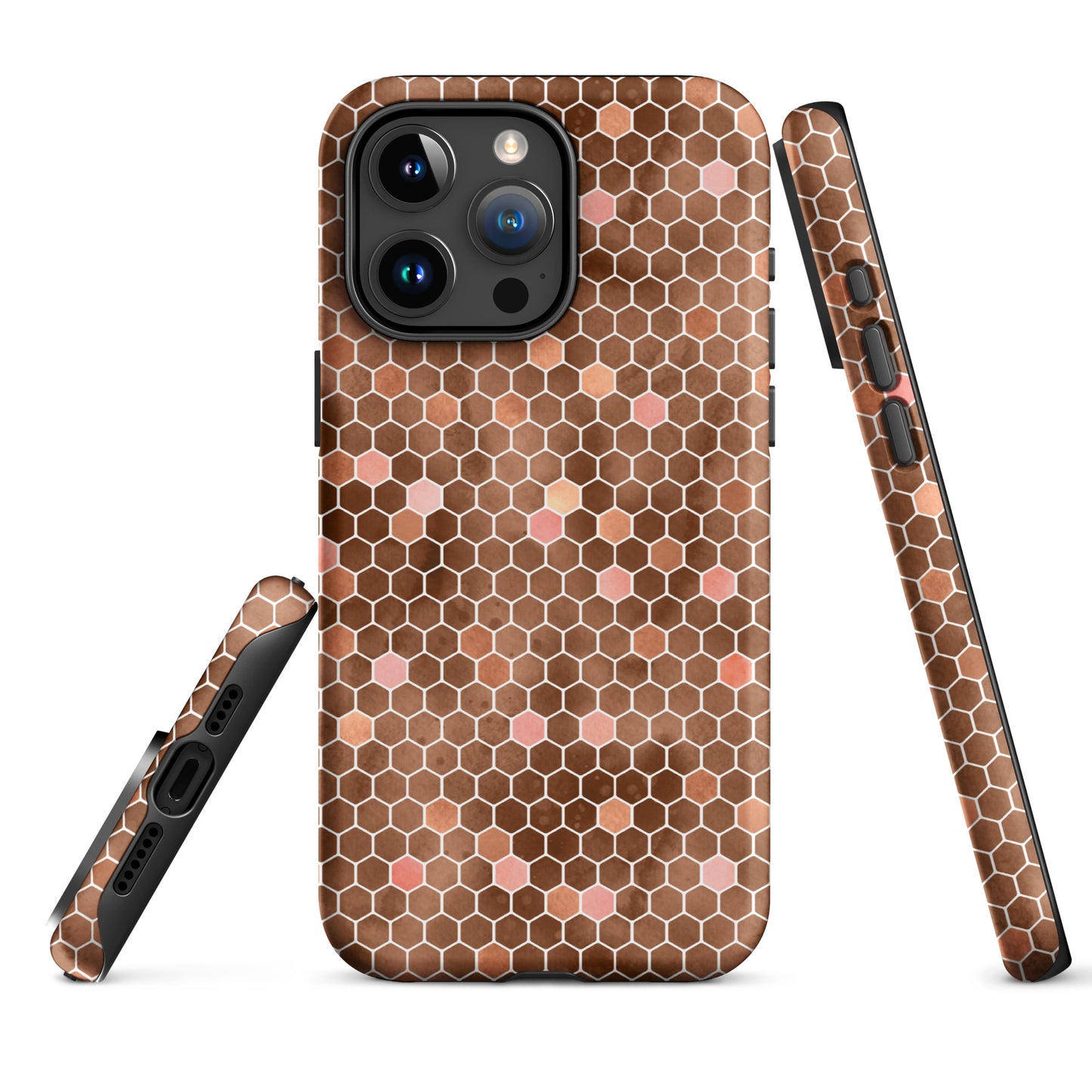 Tough Case for iPhone®- Honeycomb Brown