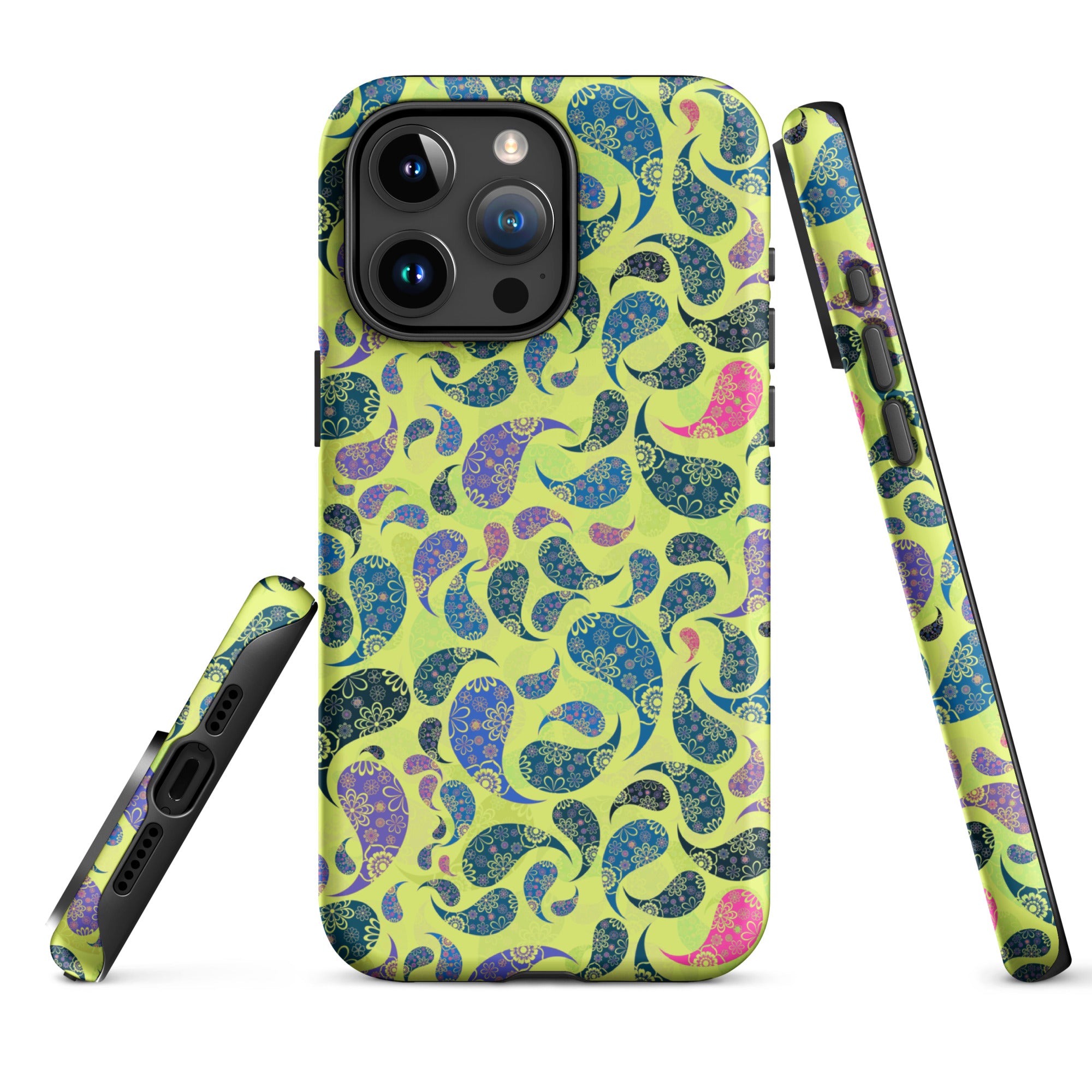 Tough Case for iPhone®- Paisley Yellow