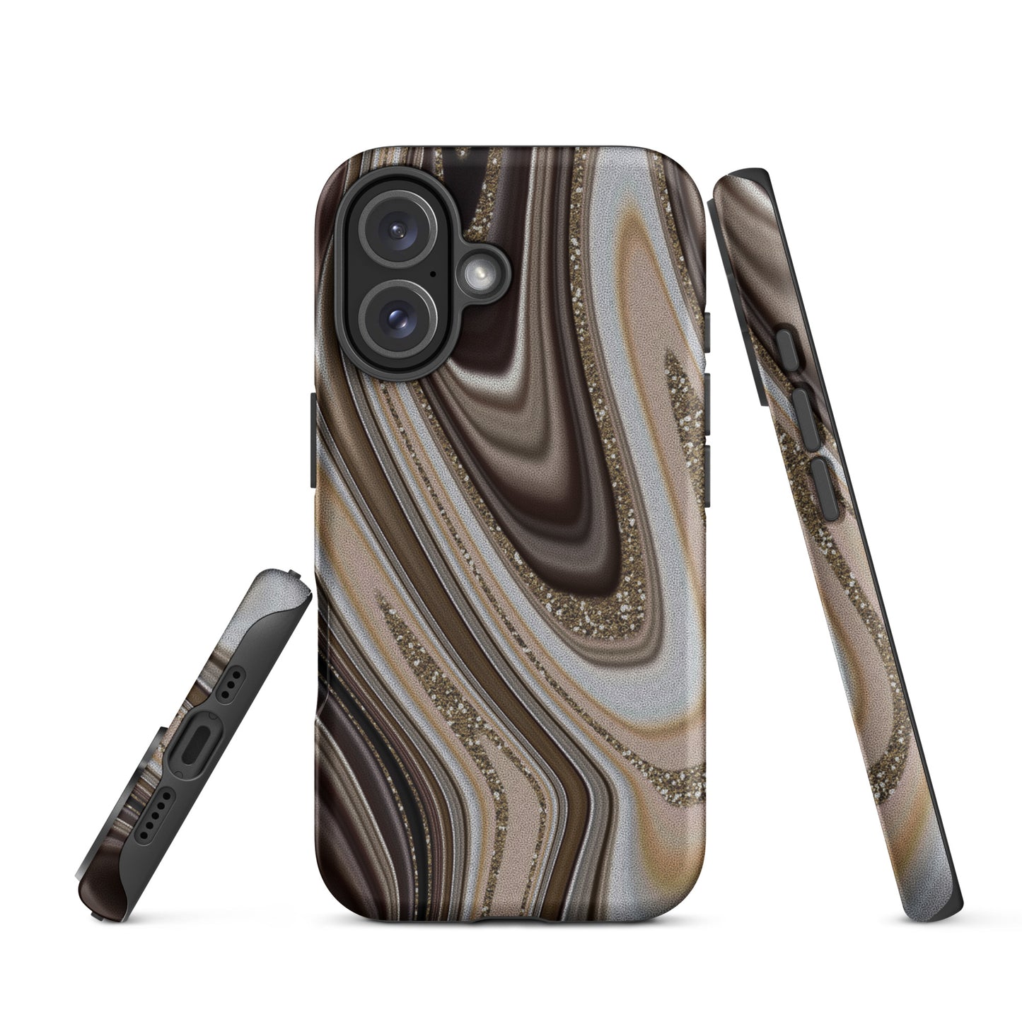 Tough Case for iPhone®- Abstract leather