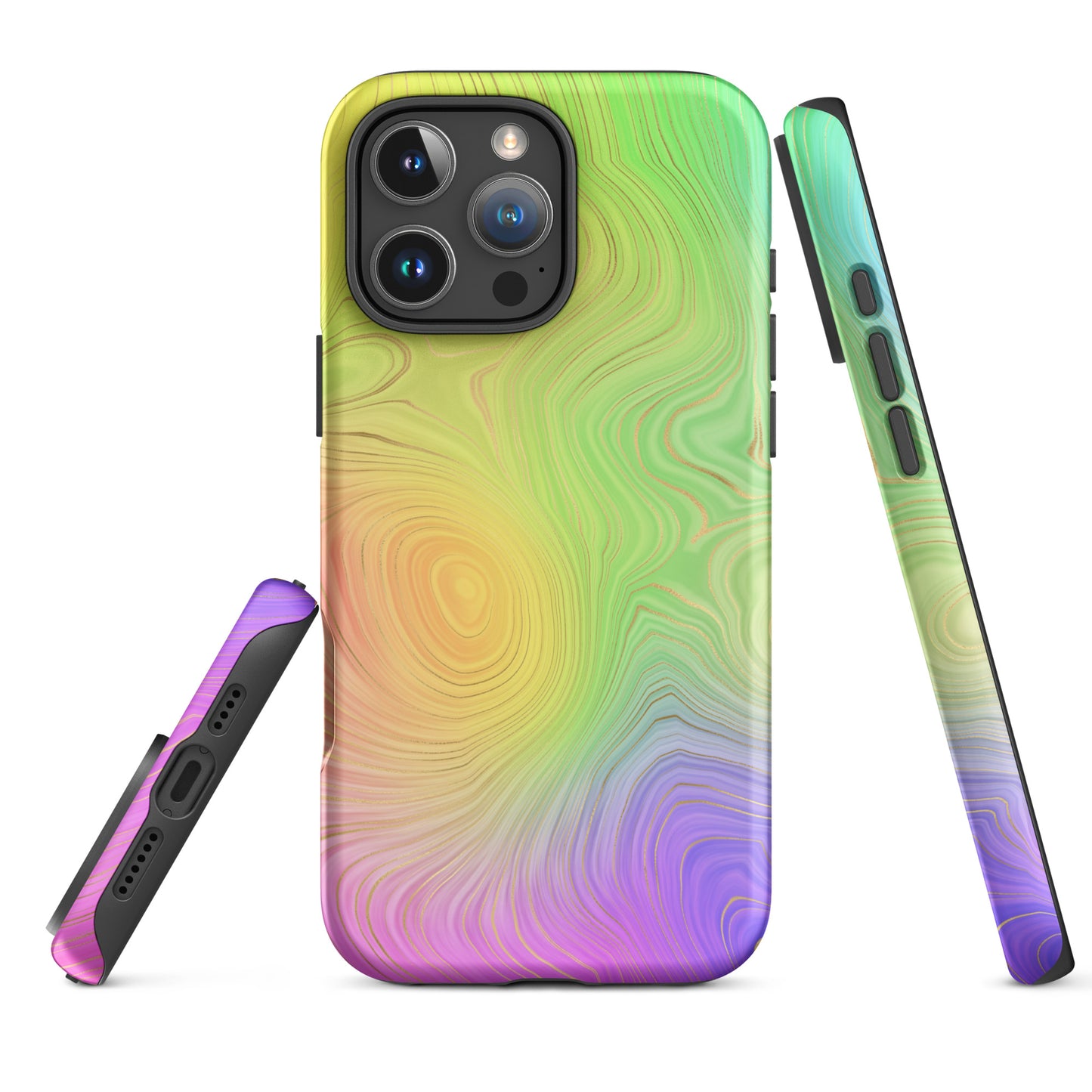 Tough Case for iPhone®- Rainbow Strata Pattern II