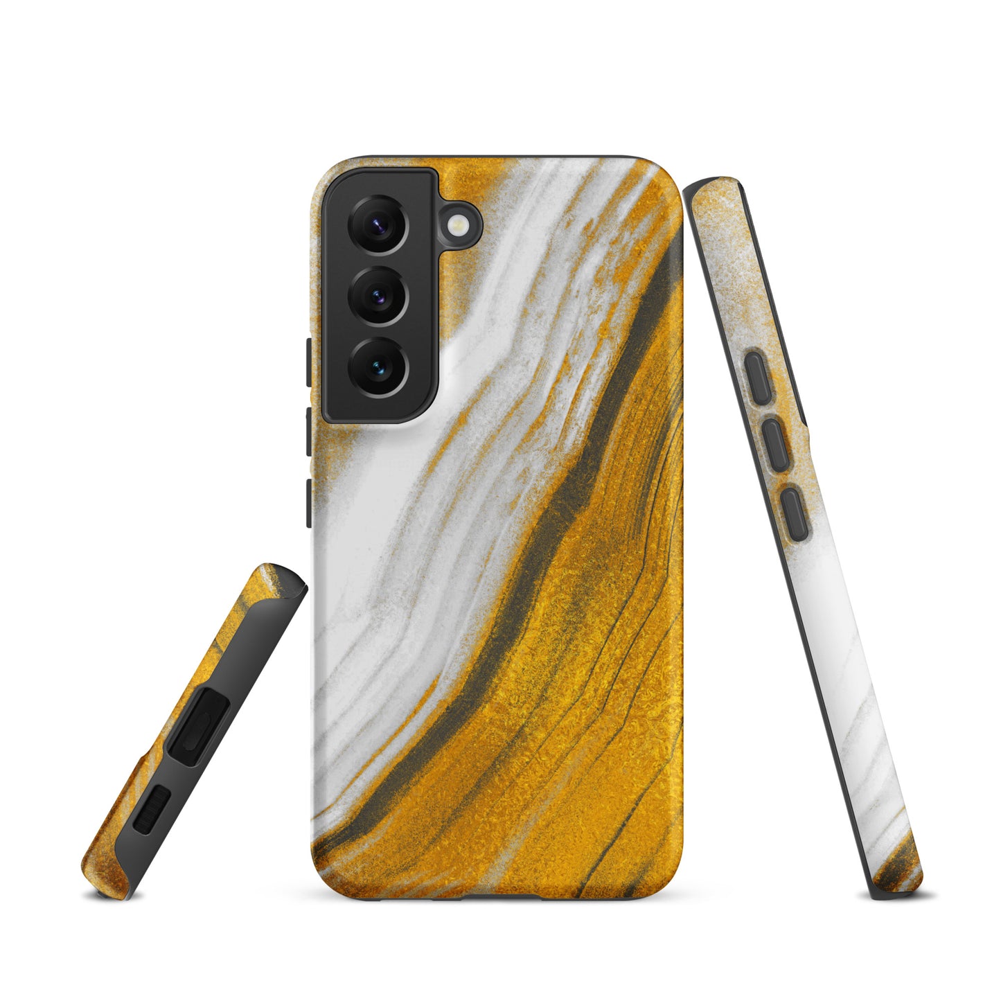 Tough case for Samsung®- Marble Brown and White