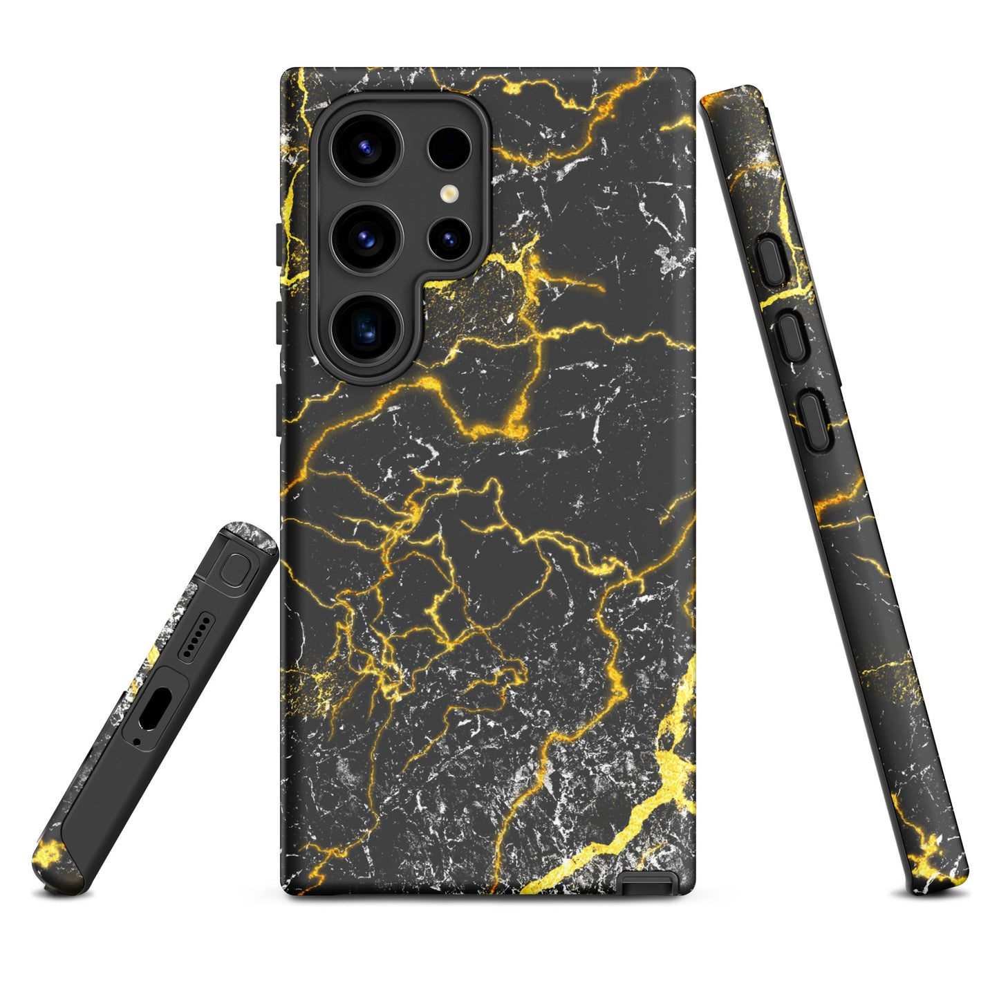 Tough case for Samsung®- Marble Black and Gold