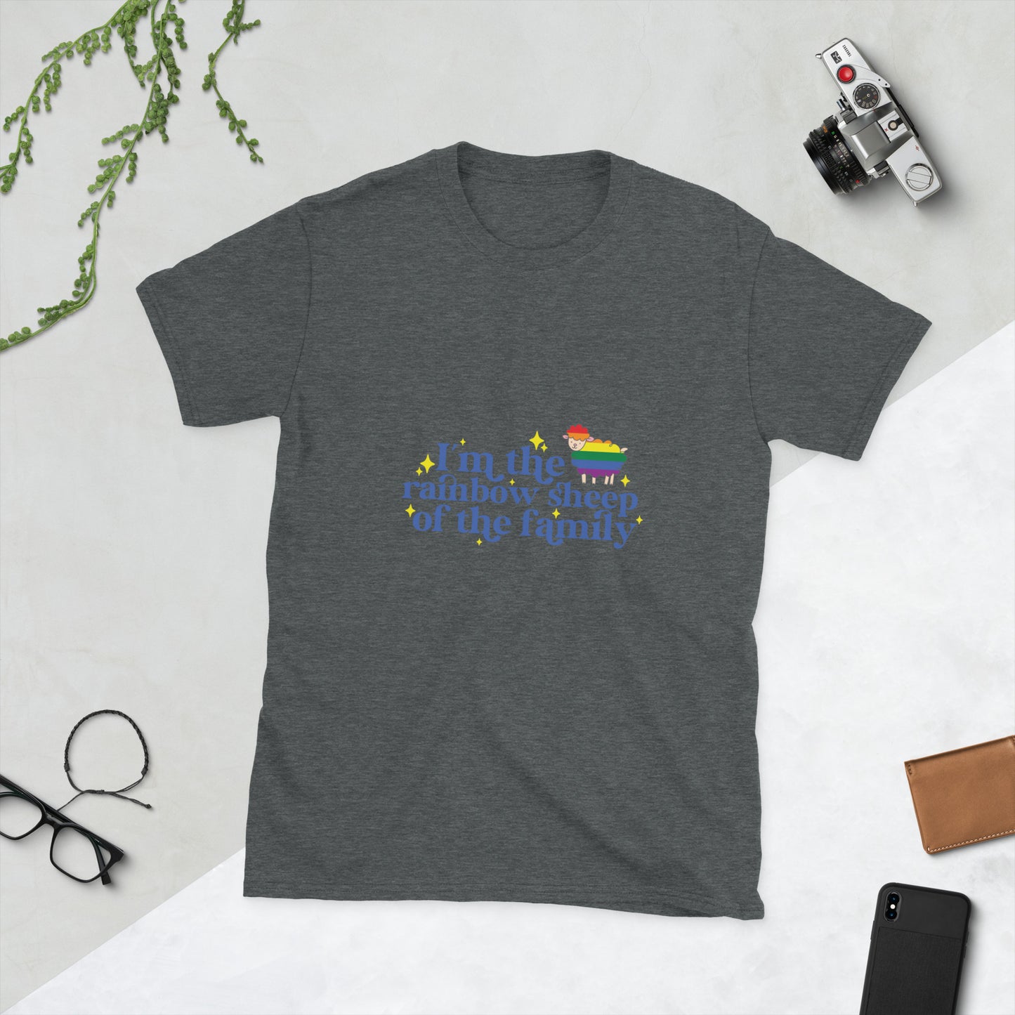 Short-Sleeve Unisex T-Shirt- I'm the rainbow sheep of the family