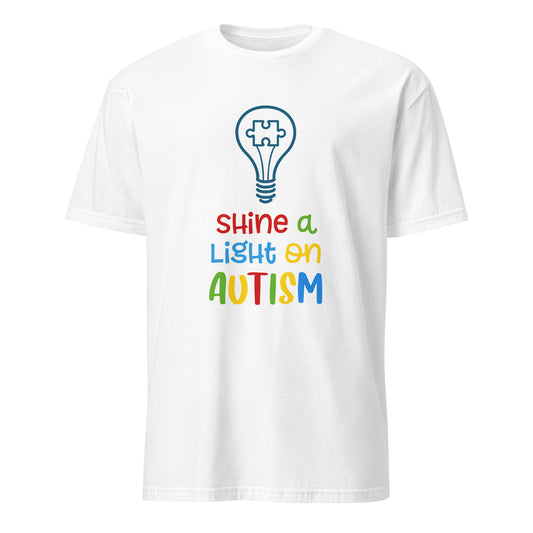 Short-Sleeve Unisex T-Shirt- Shine a light on autism