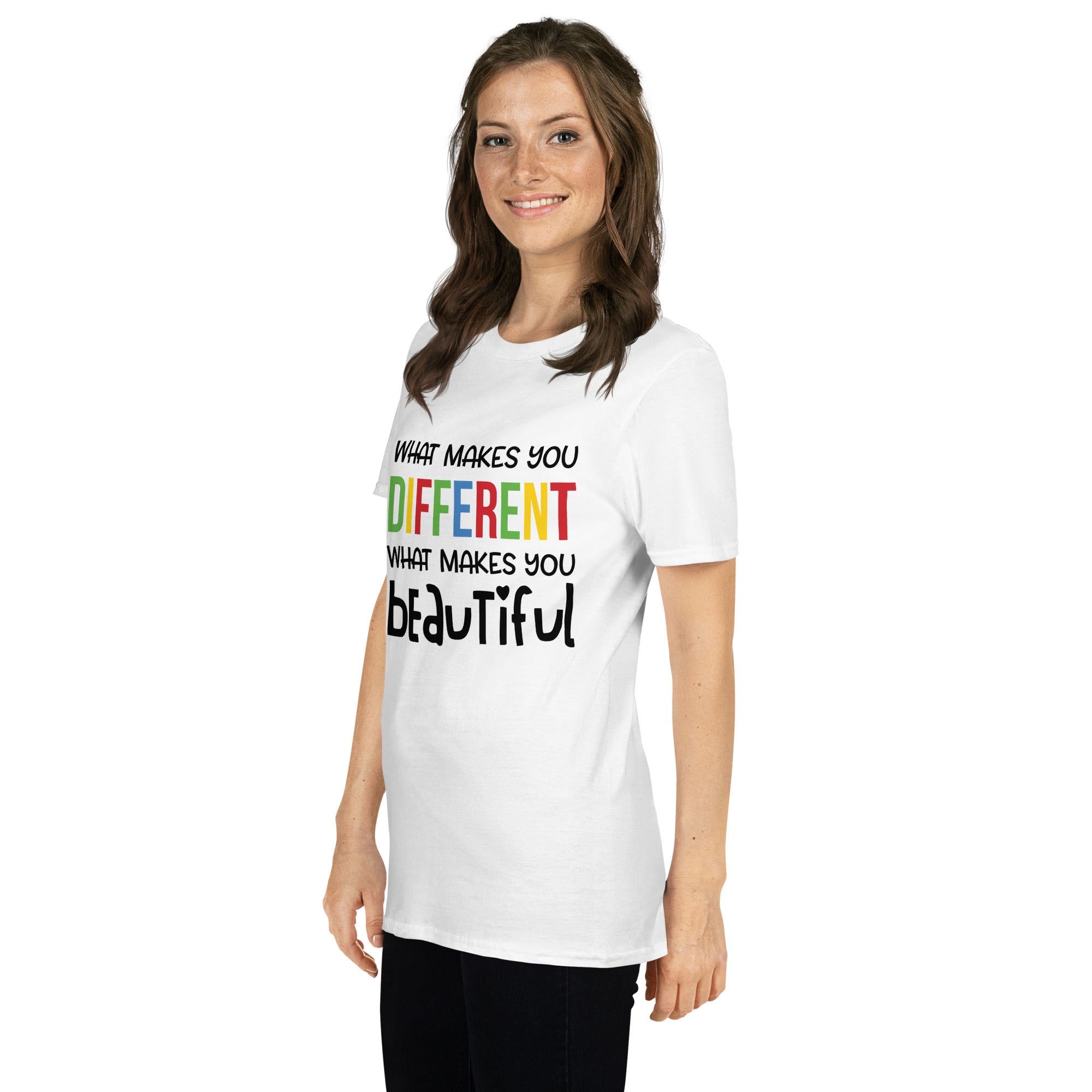 Short-Sleeve Unisex T-Shirt- What makes you different is What Makes you Beautiful