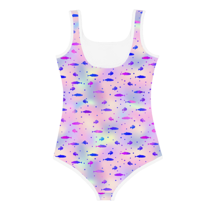 Kids Swimsuit- Fish Pink and Blue