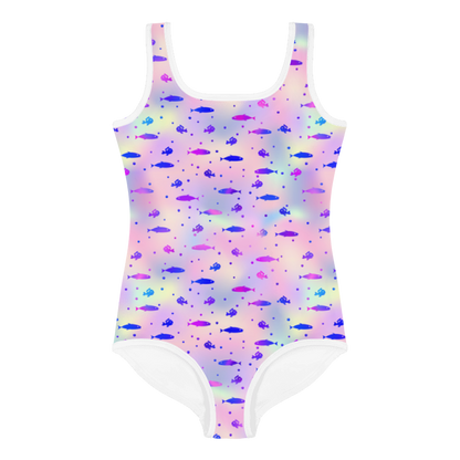 Kids Swimsuit- Fish Pink and Blue