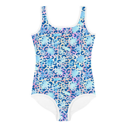 Kids Swimsuit- Summer Leopard and Leafs