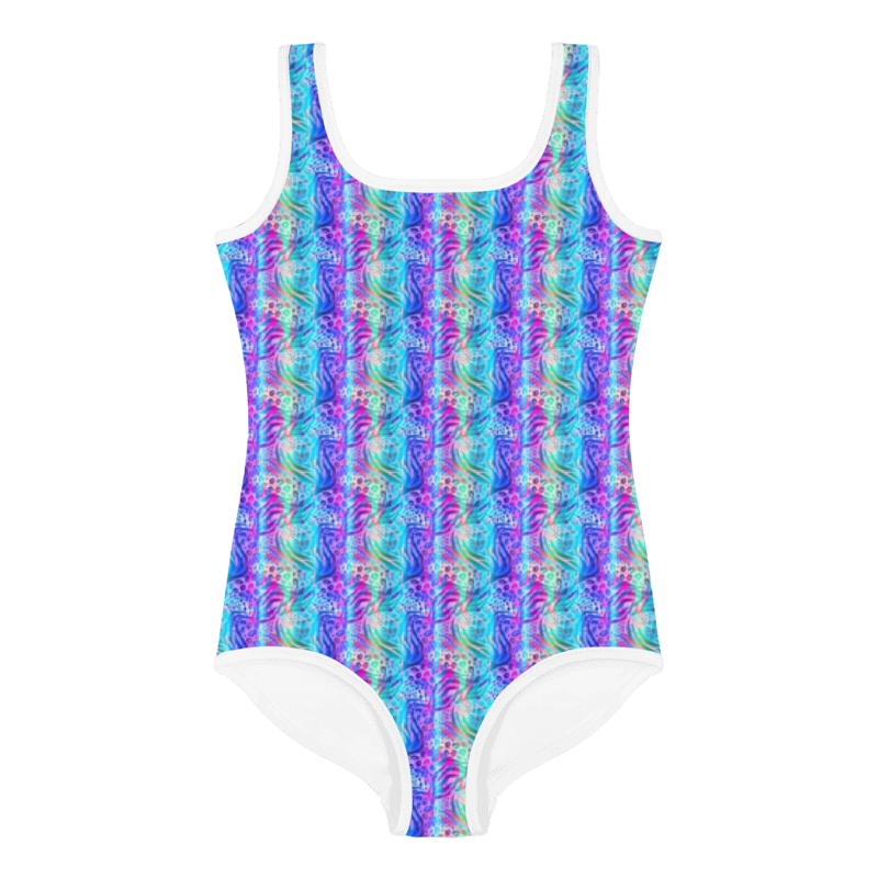 Kids Swimsuit- Animal print summer Blue