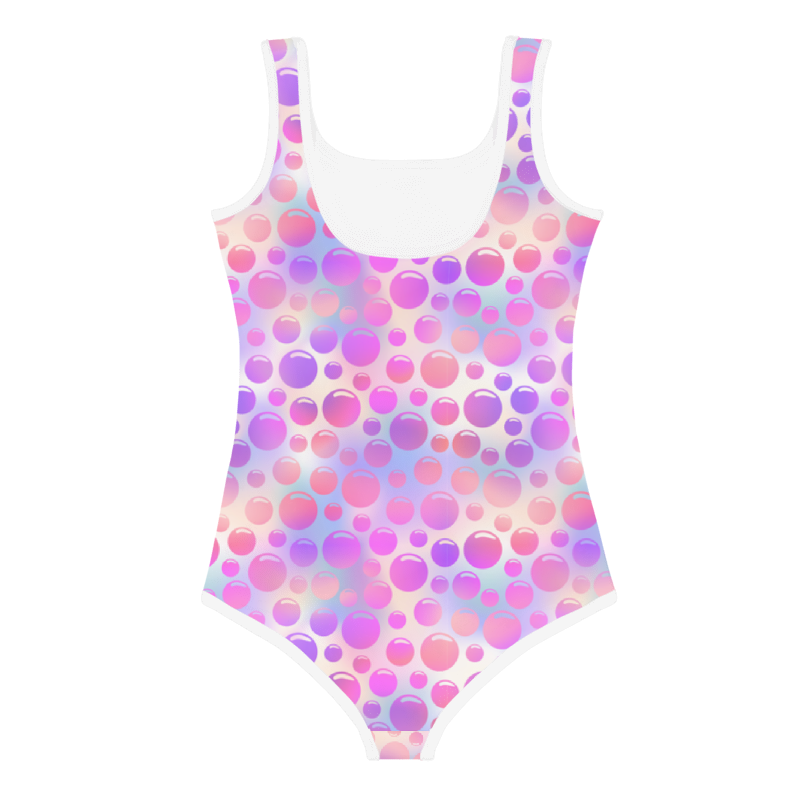Kids Swimsuit- Bubbles Pink and Blue