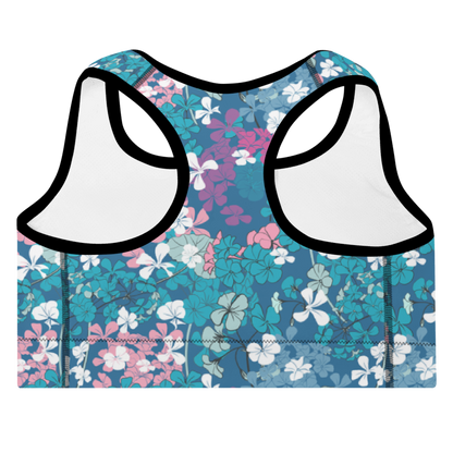 Padded Sports Bra- Multicolour Flowers