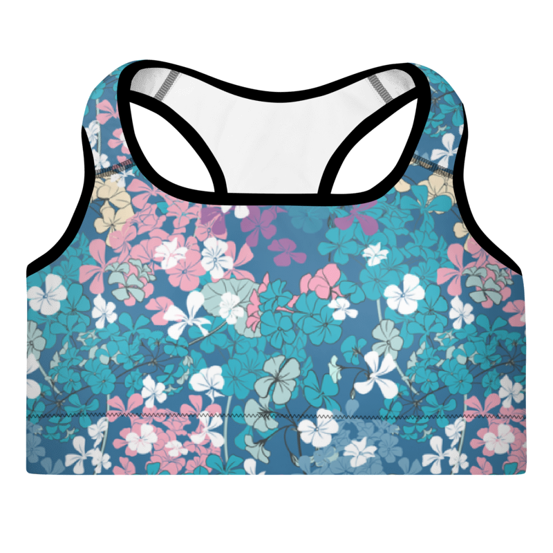 Padded Sports Bra- Multicolour Flowers