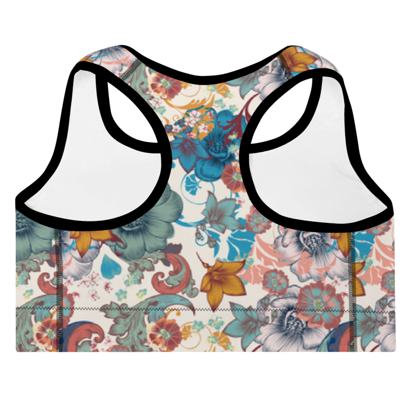 Padded Sports Bra- Vintage Flowers