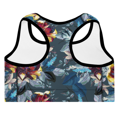 Padded Sports Bra- Tulip Flowers