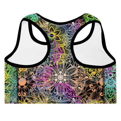 Padded Sports Bra- Mandala Multicolor