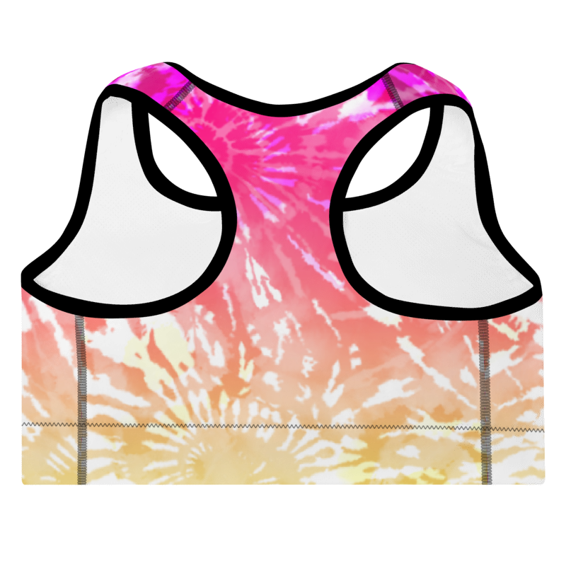 Padded Sports Bra- Tie dye spirals