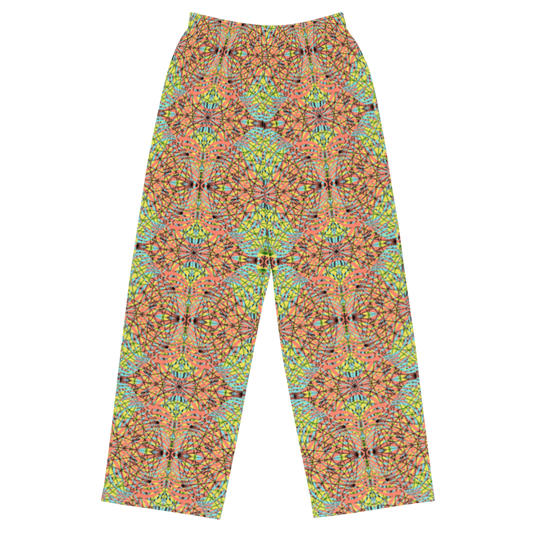 unisex wide-leg pants- Mandala chic II