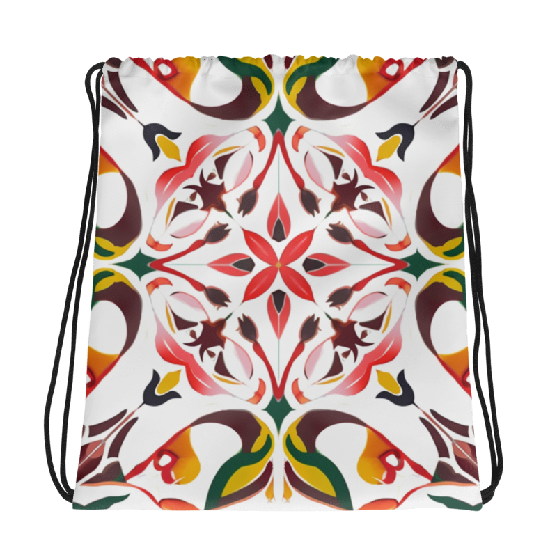 Drawstring bag- Colorful Majolica 03