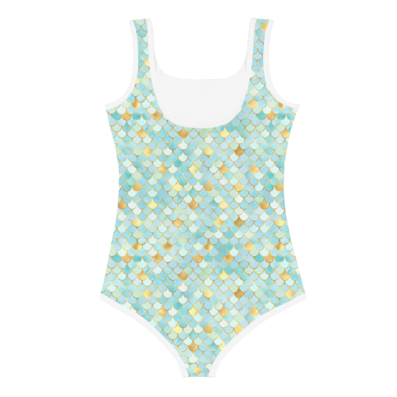 Kids Swimsuit- Mermaid Cyan