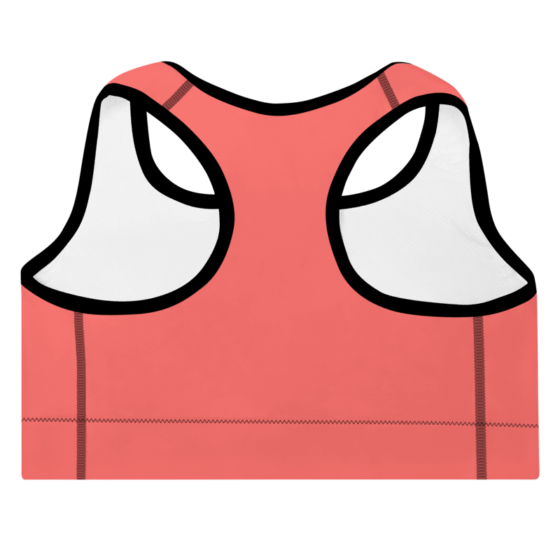 Padded Sports Bra- Coral