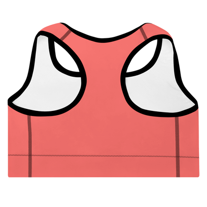 Padded Sports Bra- Coral