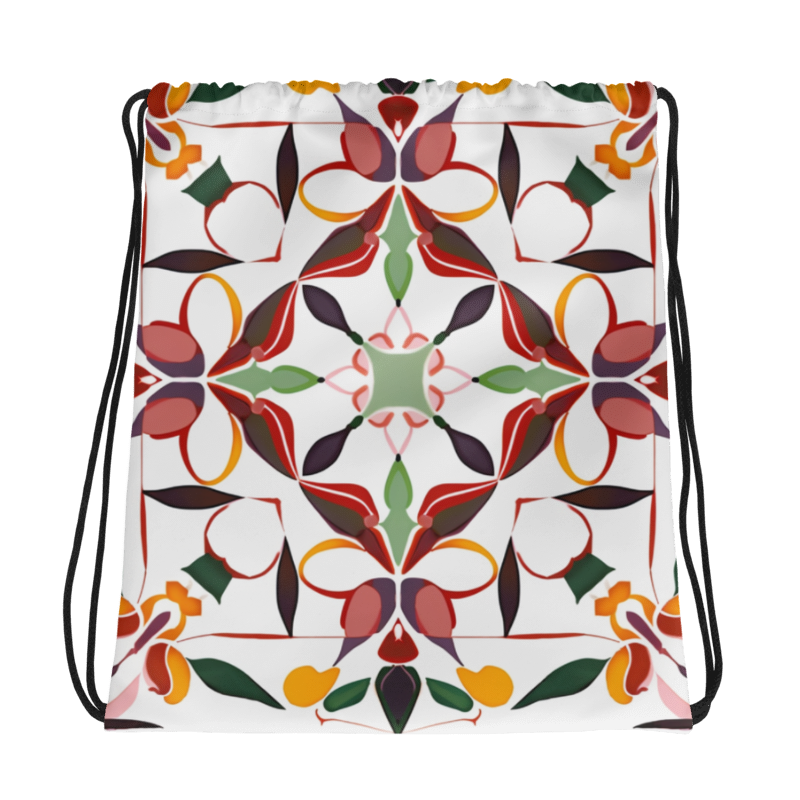 Drawstring bag- Colorful Majolica II
