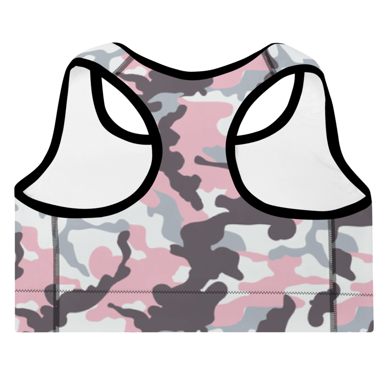 Padded Sports Bra- Camo Pink