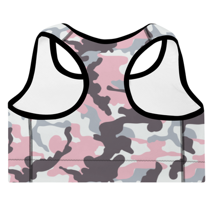 Padded Sports Bra- Camo Pink